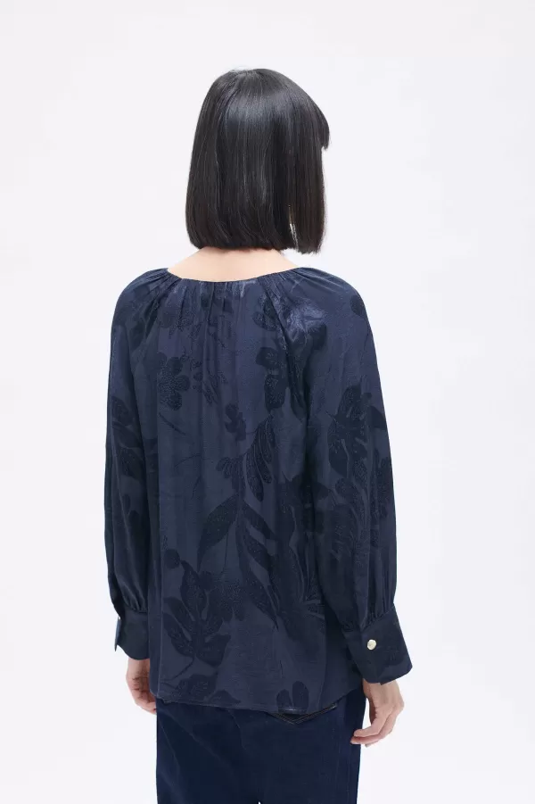 Fashion CAROLL Blouse Cecile Femme Bleu Marine