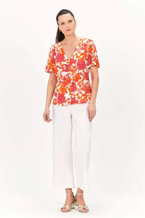 Fashion CAROLL Blouse Cosa Femme Orange