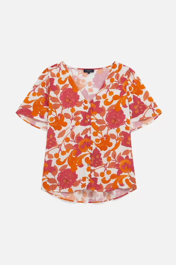 Fashion CAROLL Blouse Cosa Femme Orange