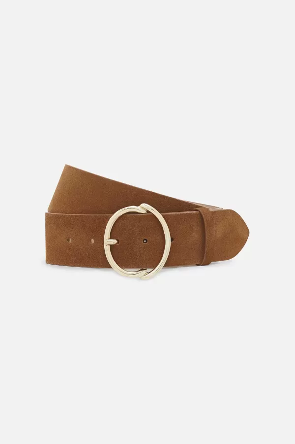 Store CAROLL Ceinture Babel 100% Cuir Femme Camel