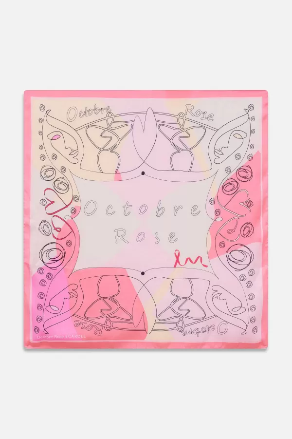 Best Sale CAROLL Foulard Octobre Rose Femme Rose Vif