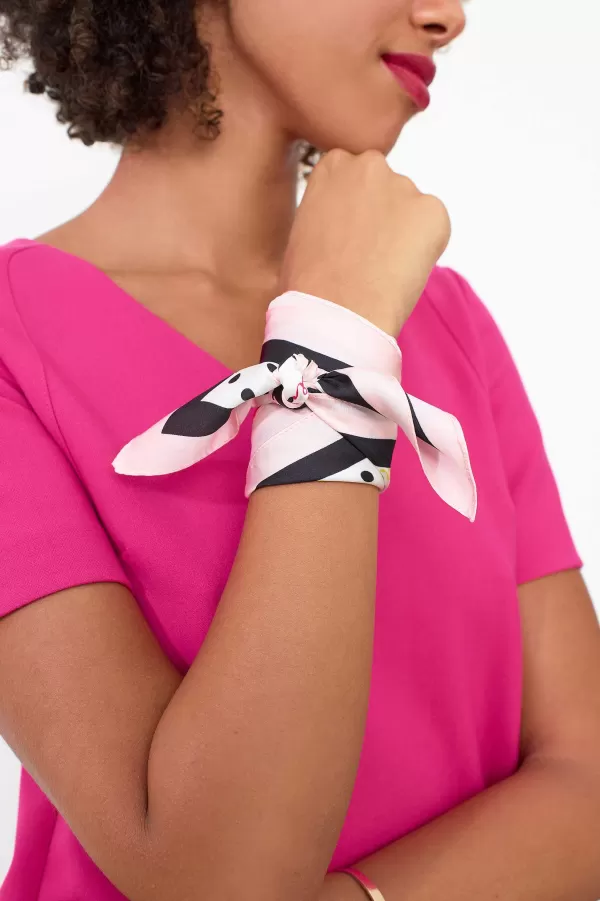Discount CAROLL Foulard Octobre Rose Femme Noir