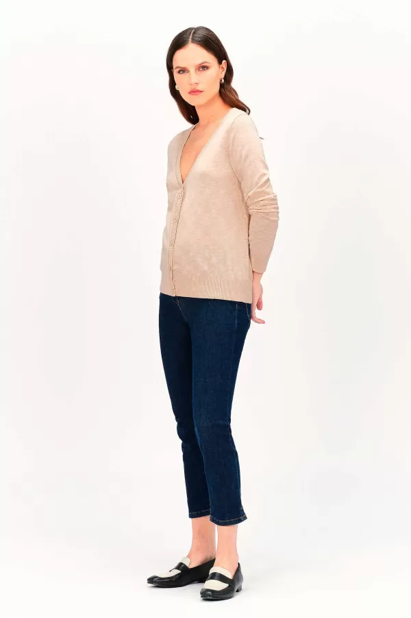 Online CAROLL Gilet Mblondie Femme Beige