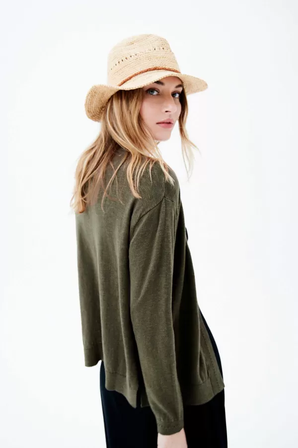 Fashion CAROLL Gilet Meg Femme Vert Kaki