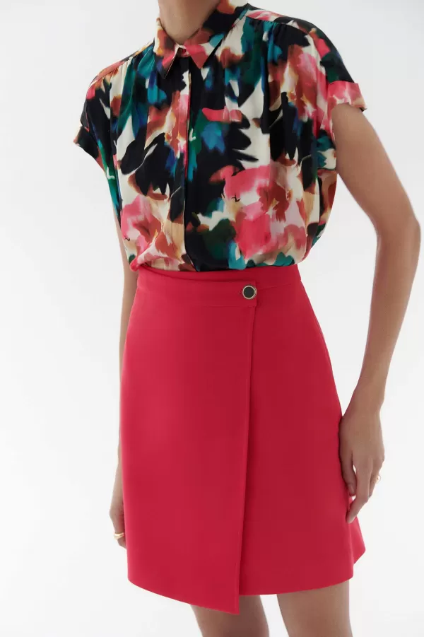 Best Sale CAROLL Jupe Juliana Femme Rose Fushia