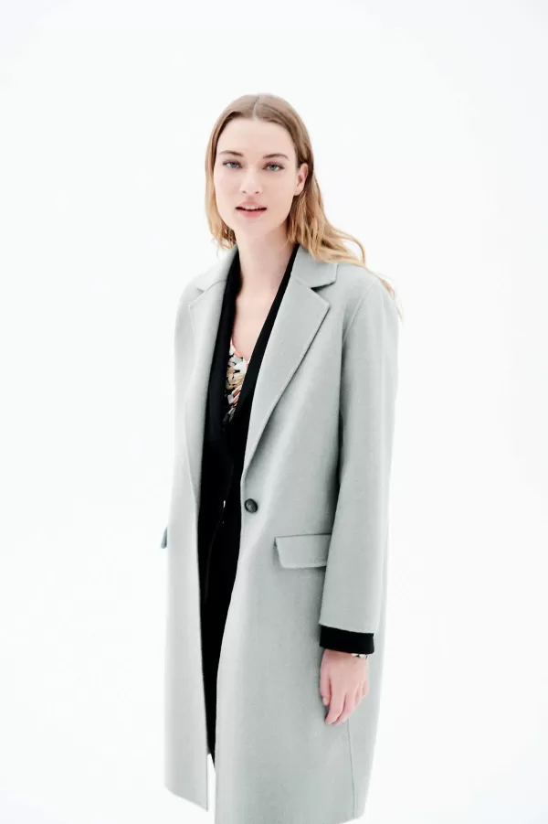 Online CAROLL Manteau Gaenore Femme Bleu Pastel