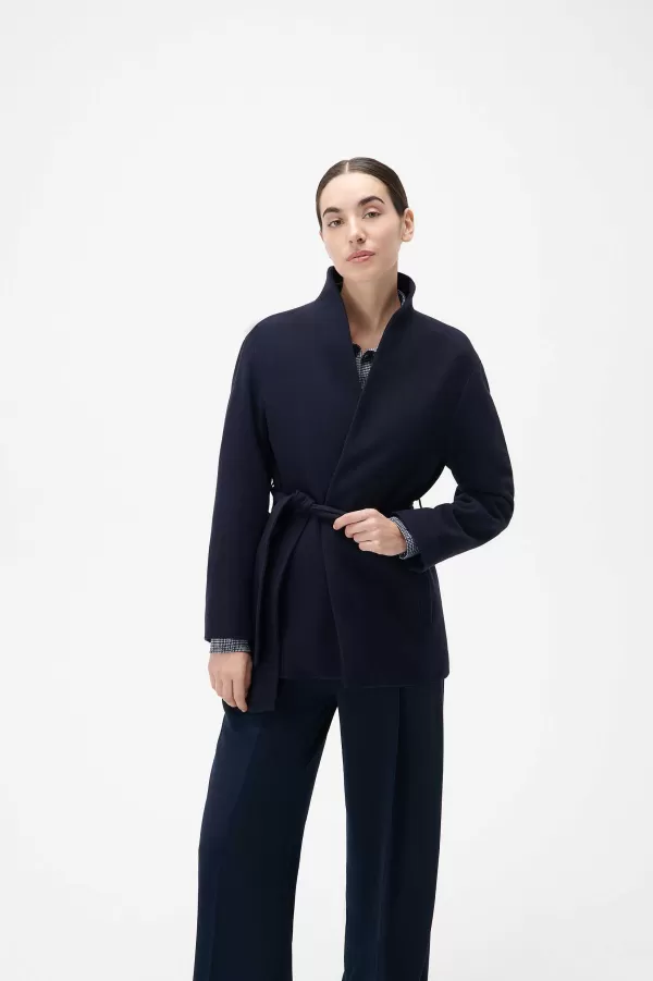 Best Sale CAROLL Manteau Grazia Femme Bleu Marine