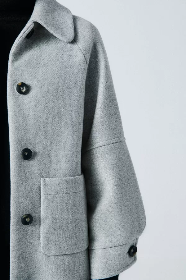 Outlet CAROLL Manteau Marius Femme Gris Clair