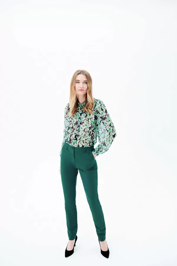 Sale CAROLL Pantalon Adelmo Femme Vert Emeraude