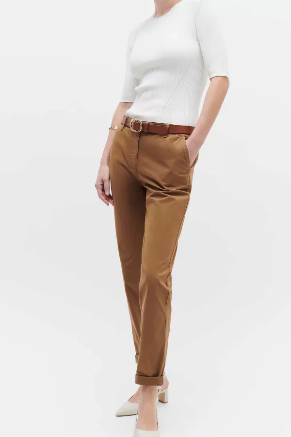 Best CAROLL Pantalon Adelmo Femme Camel