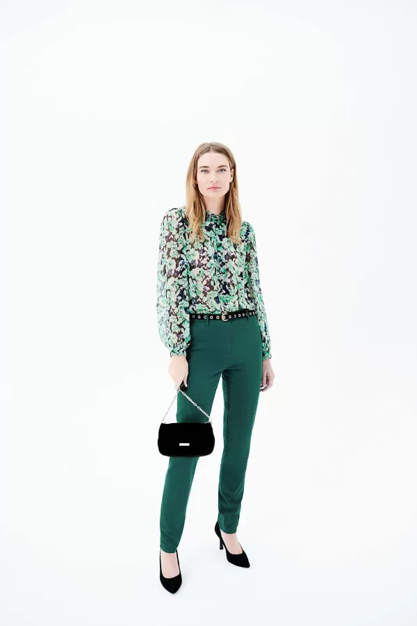Sale CAROLL Pantalon Adelmo Femme Vert Emeraude