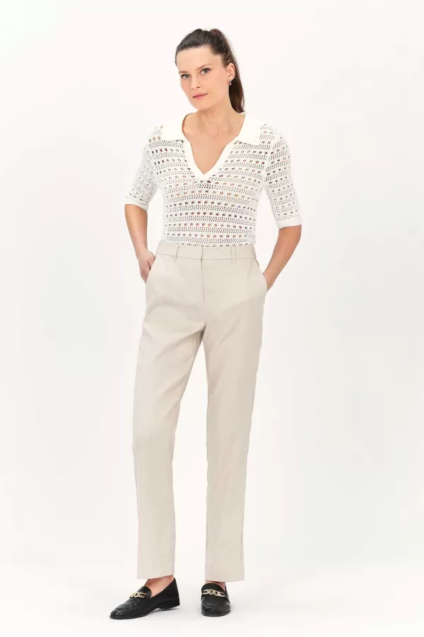 Cheap CAROLL Pantalon Pierrot Femme Beige