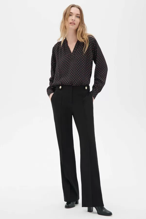 Shop CAROLL Pantalon Pilou Femme Noir