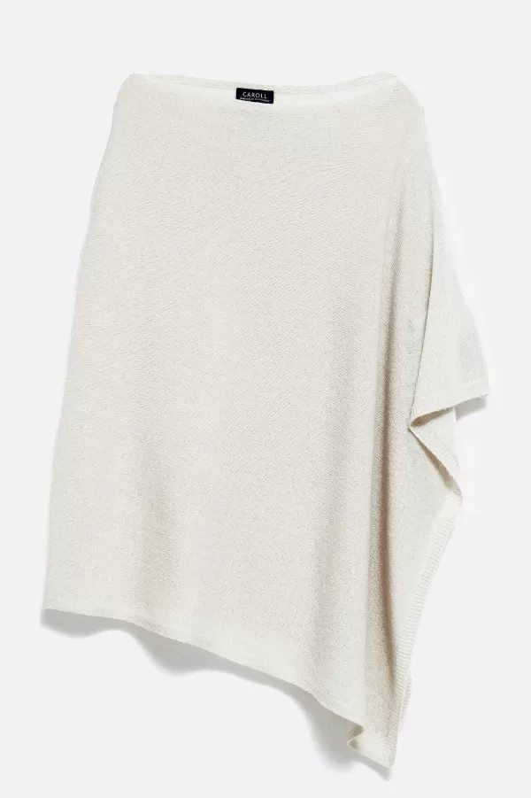 Outlet CAROLL Poncho Baltia Femme Ivoire