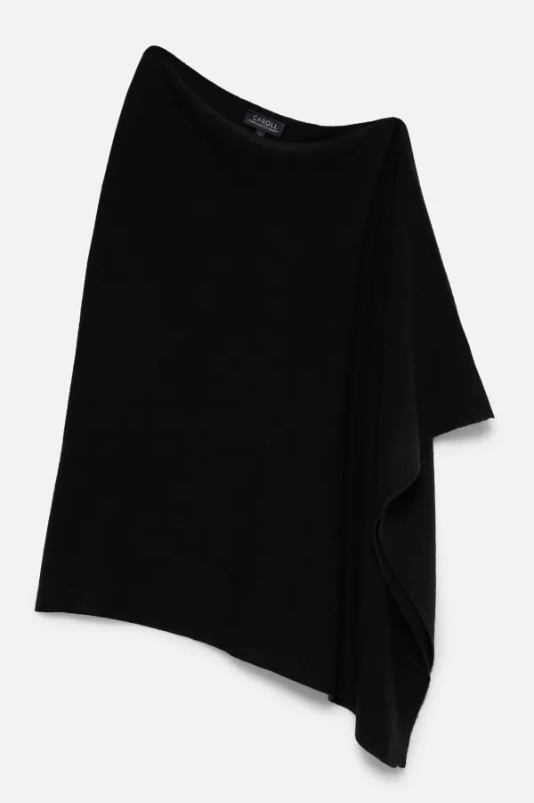 Store CAROLL Poncho Baltimore 100% Cachemire Femme Noir