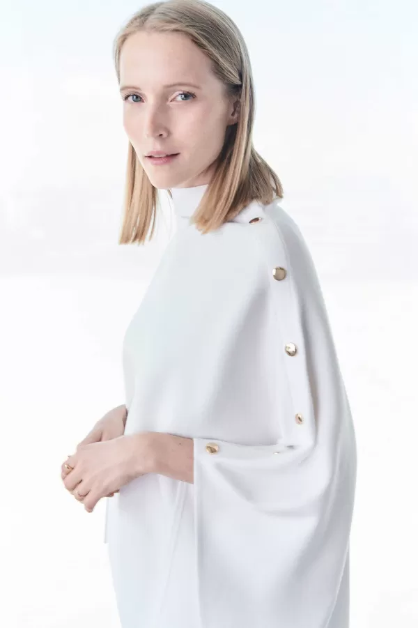 Cheap CAROLL Poncho Helvira Femme Ivoire