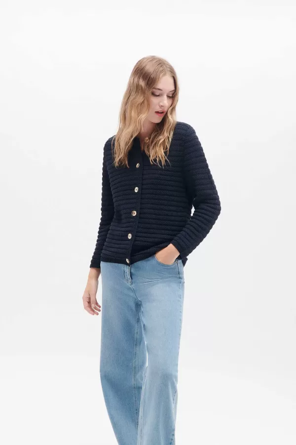 Best CAROLL Pull Cecile Femme Bleu Marine
