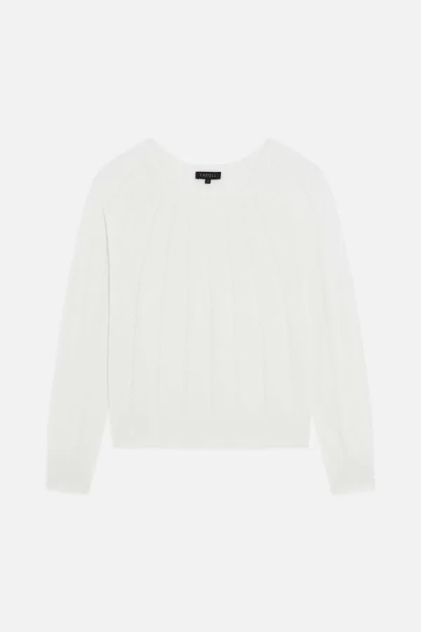 Cheap CAROLL Pull Makoura Femme Ivoire
