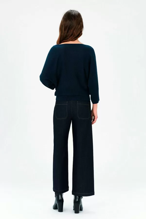 Best CAROLL Pull Murano Femme Bleu Petrole