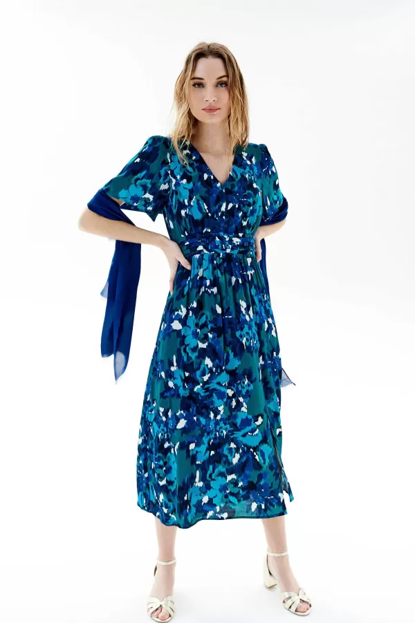 Best CAROLL Robe Rava Femme Bleu Petrole