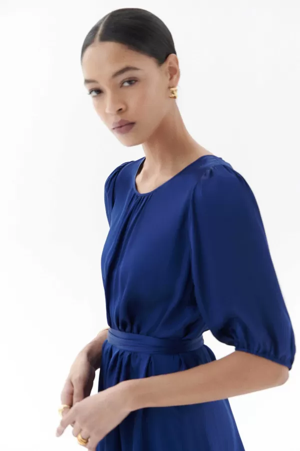 Clearance CAROLL Robe Rolia Femme Bleu Marine