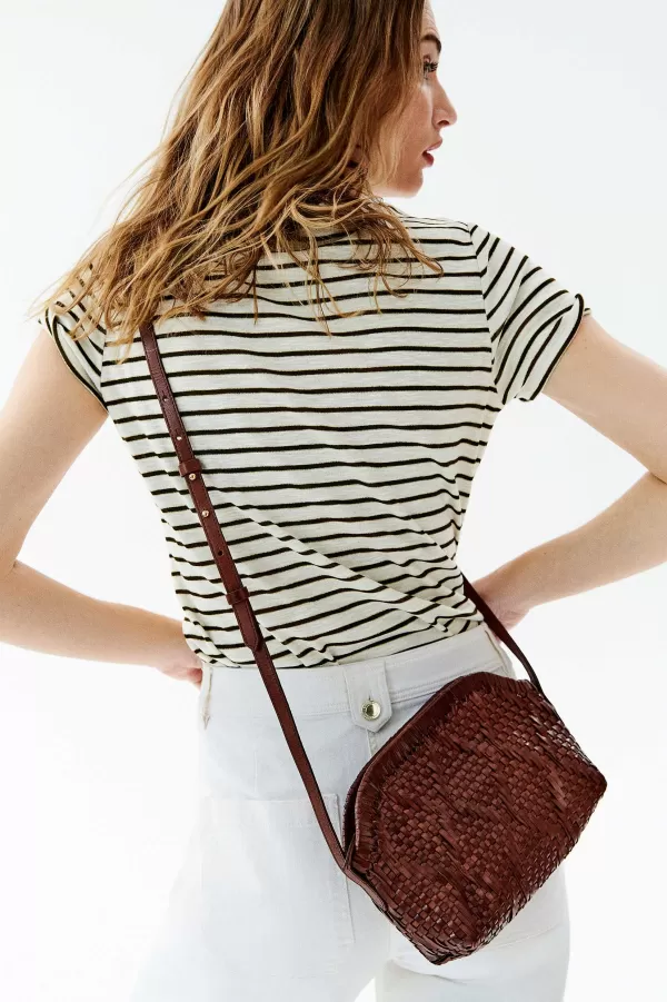 Discount CAROLL Sac Sidonie 100 % Cuir Femme Camel