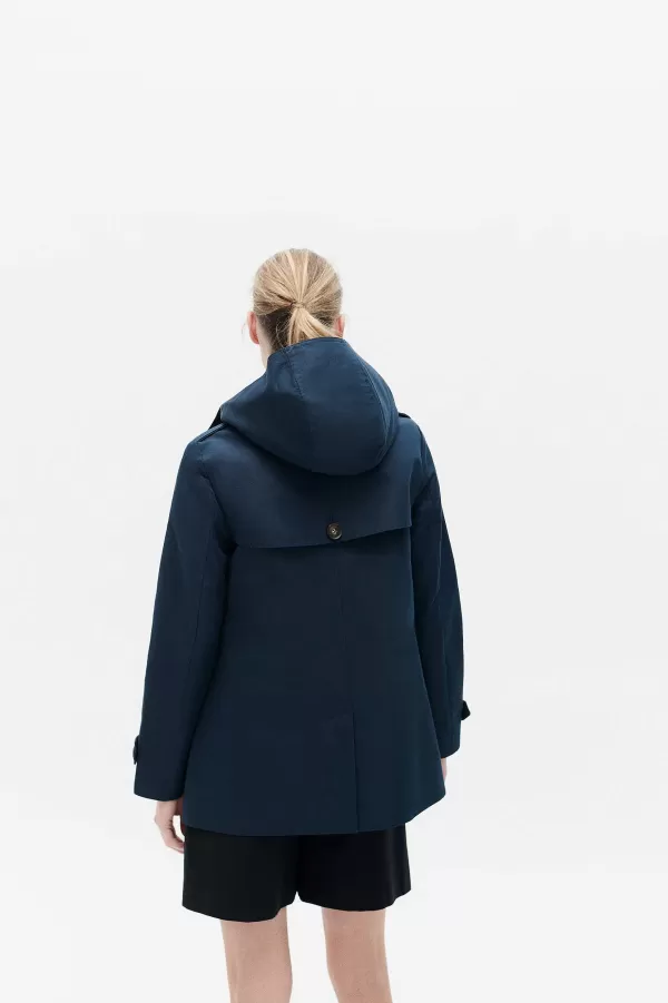 New CAROLL Trench Berlin B Femme Bleu Marine