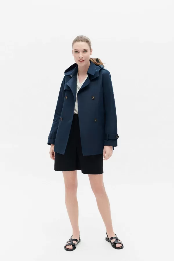 New CAROLL Trench Berlin B Femme Bleu Marine