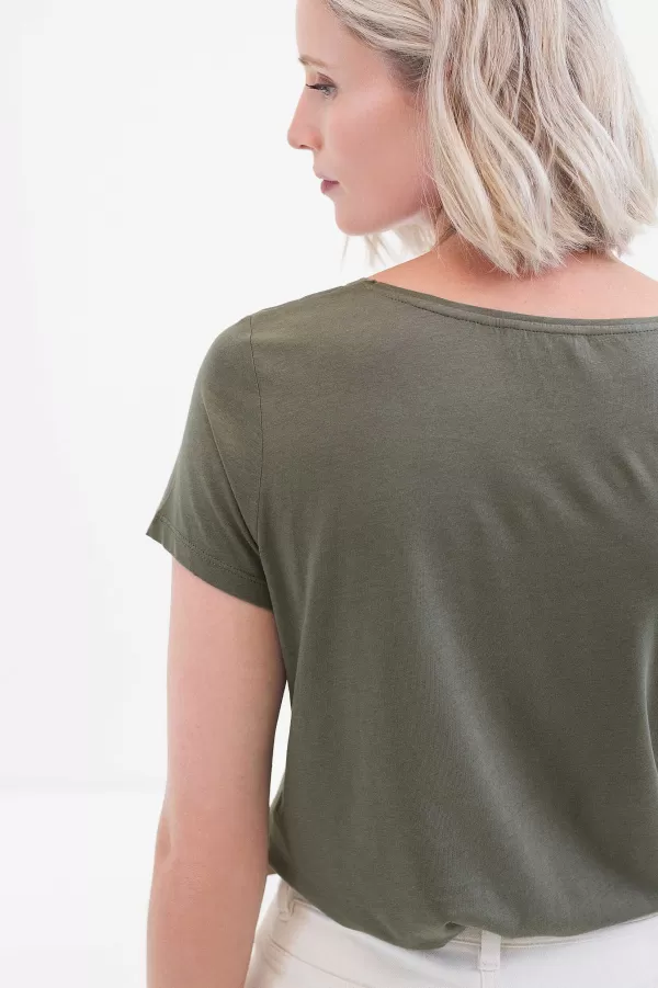 Best CAROLL T-Shirt Janice Toutes L' Cole Femme Vert Kaki