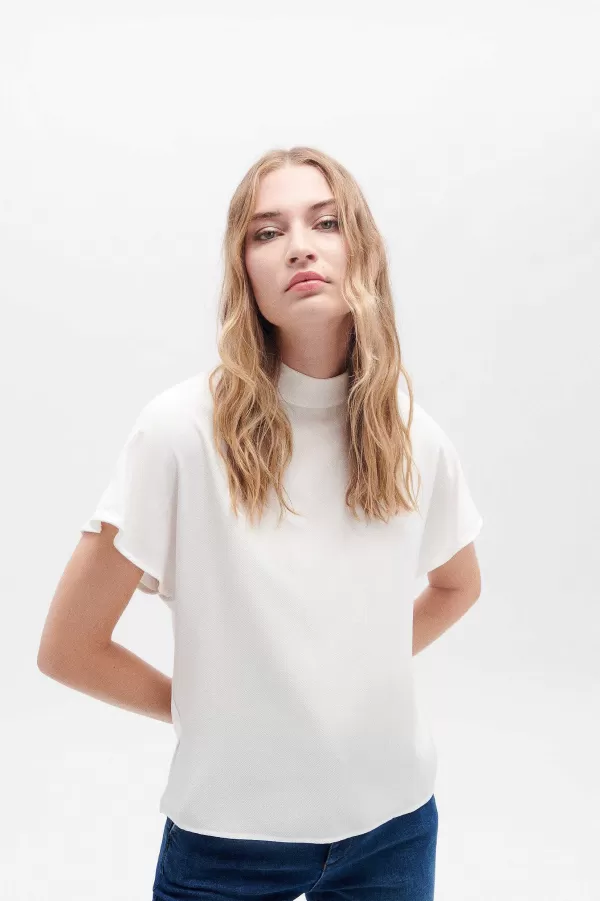 Best Sale CAROLL T-Shirt Telvira Femme Ivoire