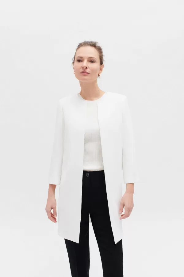 Online CAROLL Veste Jessy B Femme Ivoire