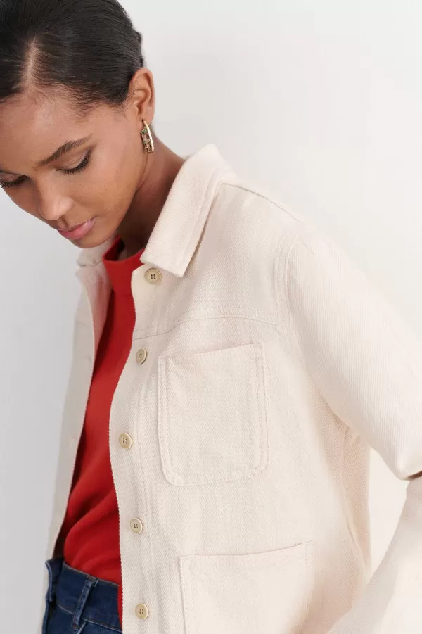 Best Sale CAROLL Veste Minata Femme Ecru